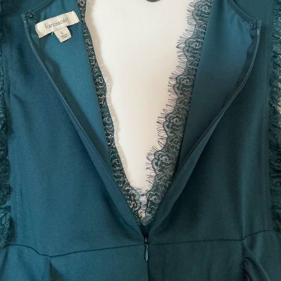 Francesca’s women’s holiday teal jumper size Large - Picture 6 of 8